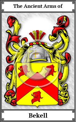 Bekell Family Crest Download (JPG)  Book Plated - 150 DPI
