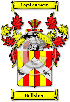 Bellsher Family Crest Download (jpg) Legacy Series - 150 DPI