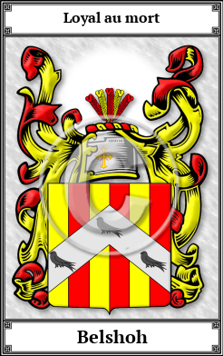 Belshoh Family Crest Download (JPG)  Book Plated - 150 DPI