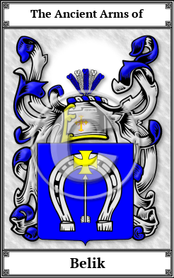 Belik Family Crest Download (JPG)  Book Plated - 150 DPI