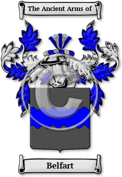 Belfart Family Crest Download (jpg) Legacy Series - 150 DPI