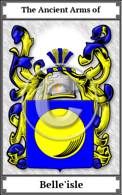 Belle'isle Family Crest Download (JPG)  Book Plated - 150 DPI