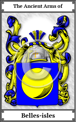 Belles-isles Family Crest Download (JPG)  Book Plated - 150 DPI
