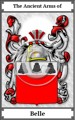 Belle Family Crest Download (JPG) Book Plated - 600 DPI