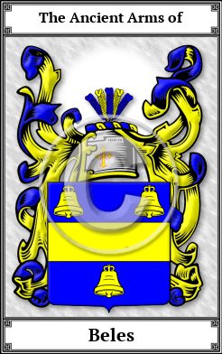 Beles Family Crest Download (JPG)  Book Plated - 150 DPI