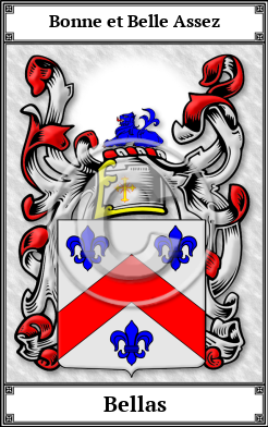 Bellas Family Crest Download (JPG)  Book Plated - 150 DPI