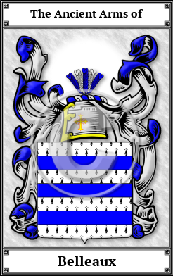 Belleaux Family Crest Download (JPG)  Book Plated - 150 DPI