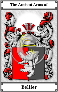 Bellier Family Crest Download (JPG) Book Plated - 600 DPI