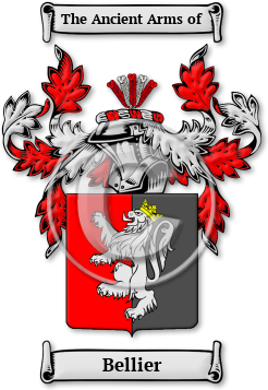 Bellier Family Crest Download (JPG) Legacy Series - 600 DPI