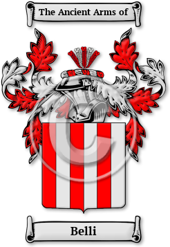 Belli Family Crest Download (jpg) Legacy Series - 150 DPI