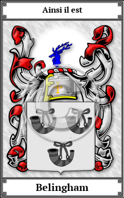 Belingham Family Crest Download (JPG)  Book Plated - 150 DPI