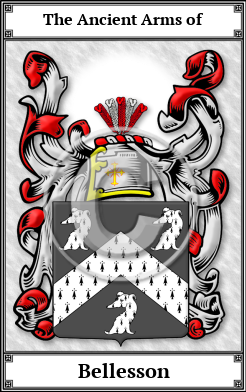 Bellesson Family Crest Download (JPG) Book Plated - 600 DPI