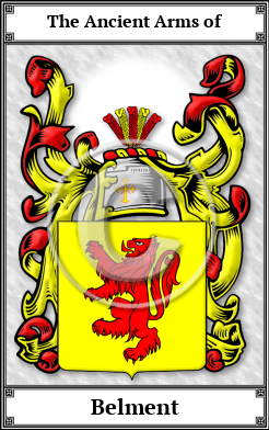 Belment Family Crest Download (JPG)  Book Plated - 150 DPI