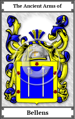 Bellens Family Crest Download (JPG)  Book Plated - 150 DPI