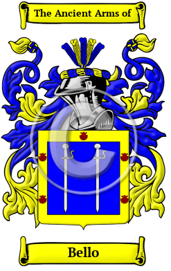 Bello Family Crest Download (JPG) Heritage Series - 600 DPI