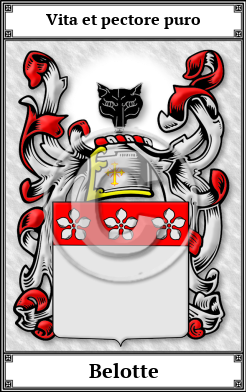 Belotte Family Crest Download (JPG)  Book Plated - 150 DPI