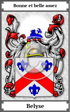 Belyse Family Crest Download (JPG)  Book Plated - 150 DPI