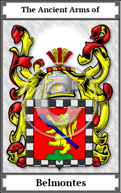 Belmontes Family Crest Download (JPG) Book Plated - 600 DPI