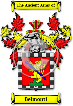 Belmonti Family Crest Download (jpg) Legacy Series - 150 DPI