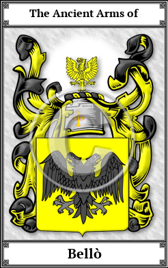 Bellò Family Crest Download (JPG) Book Plated - 600 DPI