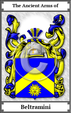 Beltramini Family Crest Download (JPG)  Book Plated - 150 DPI