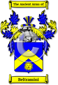 Beltramini Family Crest Download (jpg) Legacy Series - 150 DPI