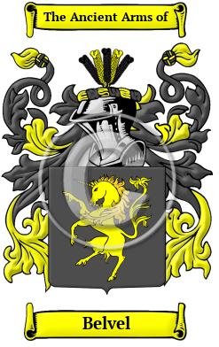 Belvel Family Crest Download (JPG) Heritage Series - 300 DPI