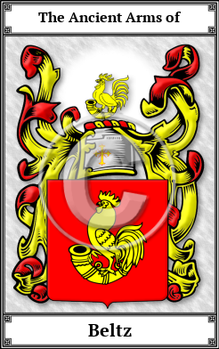 Beltz Family Crest Download (JPG)  Book Plated - 150 DPI
