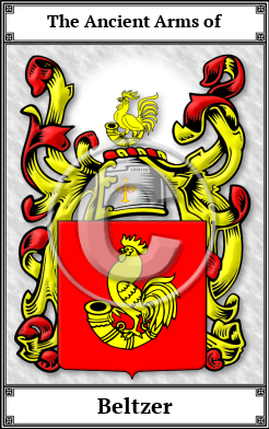 Beltzer Family Crest Download (JPG) Book Plated - 600 DPI