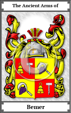 Bemer Family Crest Download (JPG)  Book Plated - 150 DPI