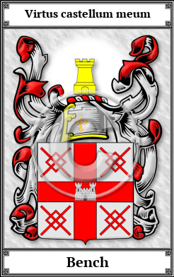 Bench Family Crest Download (JPG)  Book Plated - 150 DPI