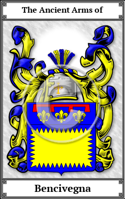 Bencivegna Family Crest Download (JPG)  Book Plated - 150 DPI