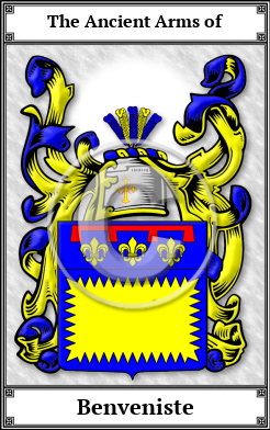 Benveniste Family Crest Download (JPG)  Book Plated - 150 DPI