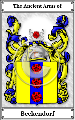 Beckendorf Family Crest Download (JPG) Book Plated - 600 DPI