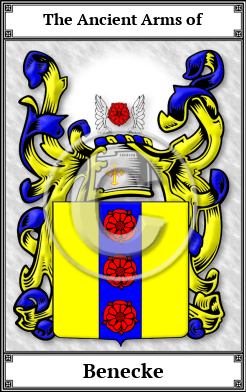 Benecke Family Crest Download (JPG)  Book Plated - 150 DPI