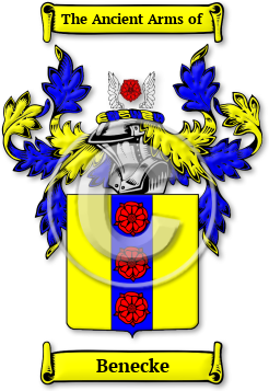 Benecke Family Crest Download (jpg) Legacy Series - 150 DPI