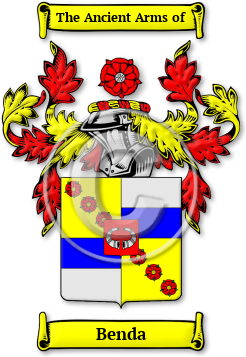 Benda Family Crest Download (jpg) Legacy Series - 150 DPI
