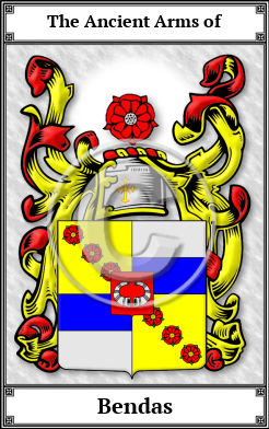 Bendas Family Crest Download (JPG)  Book Plated - 150 DPI