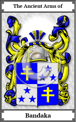 Bandaka Family Crest Download (JPG)  Book Plated - 150 DPI