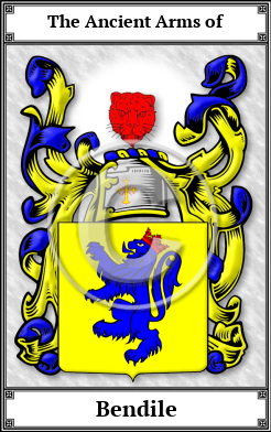 Bendile Family Crest Download (JPG)  Book Plated - 150 DPI
