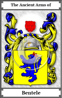 Bentele Family Crest Download (JPG)  Book Plated - 150 DPI