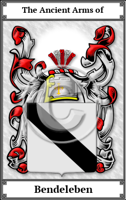 Bendeleben Family Crest Download (JPG)  Book Plated - 150 DPI