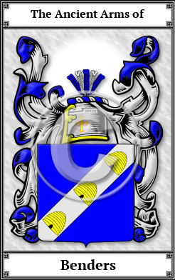 Benders Family Crest Download (JPG)  Book Plated - 150 DPI