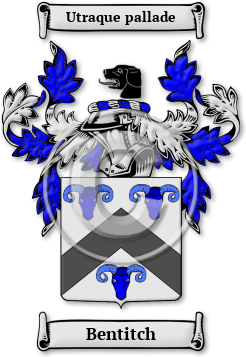 Bentitch Family Crest Download (JPG) Legacy Series - 600 DPI