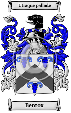 Bentox Family Crest/Coat of Arms