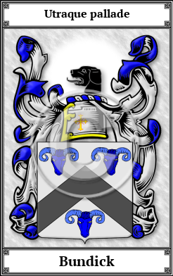 Bundick Family Crest Download (JPG) Book Plated - 600 DPI
