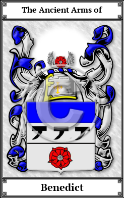 Benedict Family Crest Download (JPG) Book Plated - 600 DPI