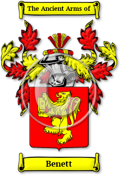 Benett Family Crest Download (jpg) Legacy Series - 150 DPI