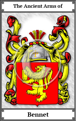 Bennet Family Crest Download (JPG)  Book Plated - 150 DPI