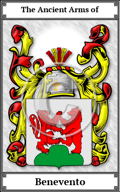 Benevento Family Crest Download (JPG) Book Plated - 600 DPI